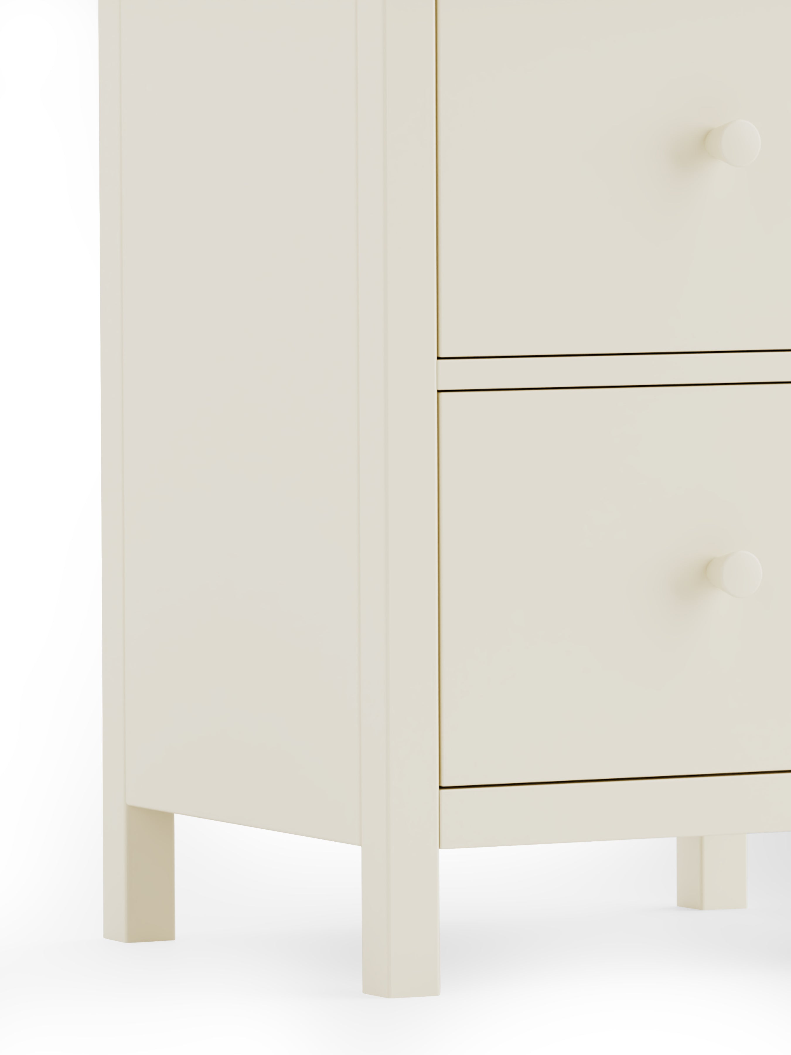 Osborne Solid Oak Wood Ivory Bedside Table | 1 Drawer